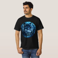 Celestial Blue-Eyed Wolf Wall Art