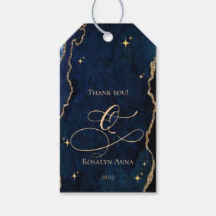  Celestial Blue Quinceanera Midnight Stars Moon  Gift Tags