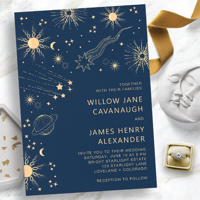 Celestial Blue Wedding Invitation (Celestial Blue Wedding Invitation
)