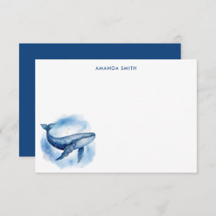 Celestial Blue Whale Card