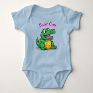 Celestial Bodies Crocodile Design Baby Bodysuit