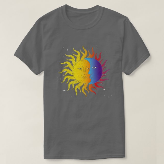 Celestial Bodies Moon Astronomy Sun Astrology T-Shirt (Design Front)