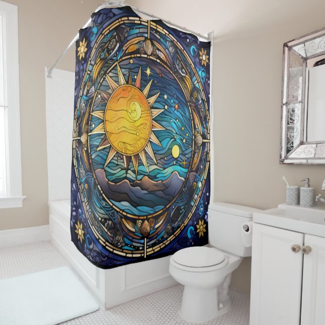 Celestial Bodies Shower Curtain (In Situ)