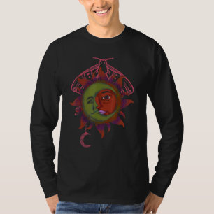 Celestial Bodies Universe Astronomy Boho Sun Moon  T-Shirt