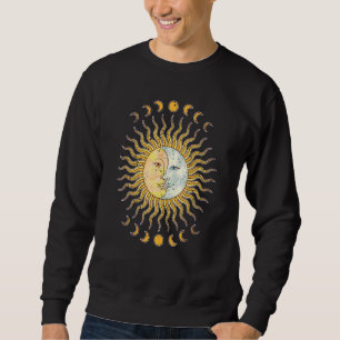 Celestial Body Crescent Moon Sun Boho Astronomy As Sweatshirt