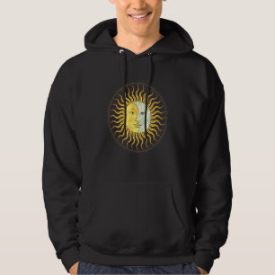 Celestial Body Sun Crescent Moon Boho Aesthetic As Hoodie