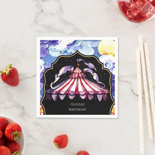 Celestial Boho Circus Birthday Napkin (Insitu)