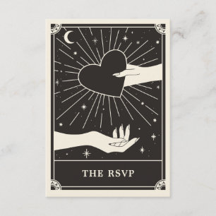 Celestial Boho Tarot Wedding RSVP Card