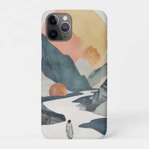 Celestial Boho Woman Golden Coral Mountain Journey Case-Mate iPhone Case