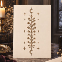 Celestial Botanical Moon Vintage