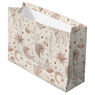 Celestial Botanical Pattern (1) Large Gift Bag