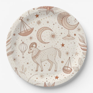 Celestial Botanical Pattern (1) Paper Plate