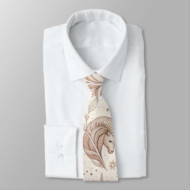 Celestial Botanical Pattern (1) Tie (Tied)