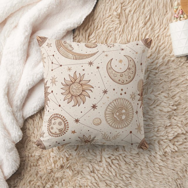 Celestial Botanical Pattern (2) Cushion (Blanket)