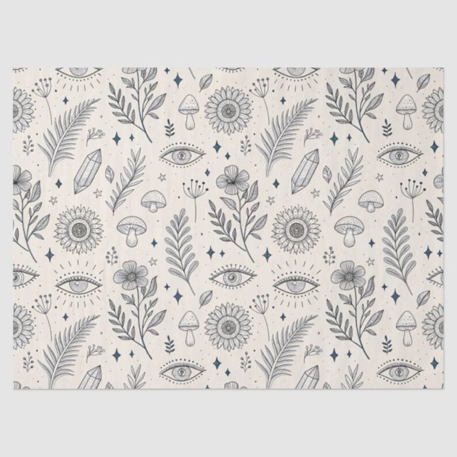 Celestial Botanical Pattern (4) Tissue Paper (Front)