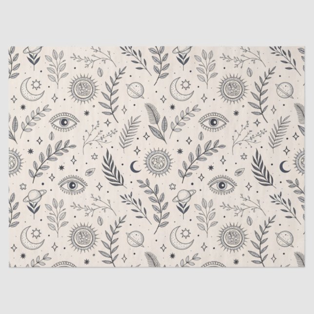 Celestial Botanical Pattern (5) Tissue Paper (Front)