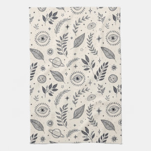 Celestial Botanical Pattern (6) Tea Towel