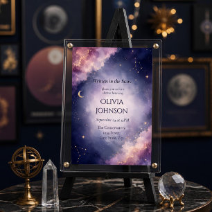 Celestial Bridal Shower Invitation   Watercolor