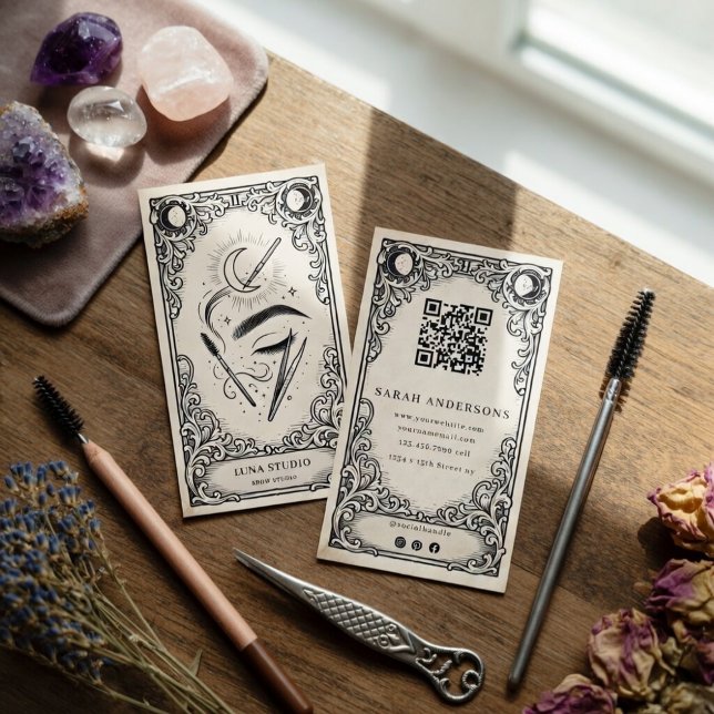Celestial Brow Artist  | Vintage Eyebrow Studio Business Card (Creator Uploaded)