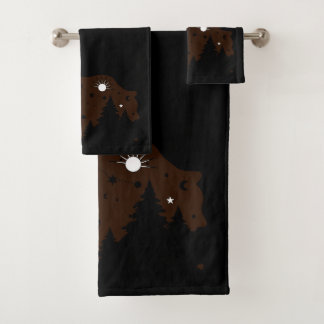 Celestial Brown Bear  Bath Towel Set