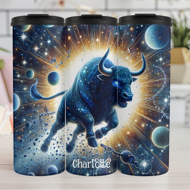 Celestial Bull: Cosmic Charge Through Galaxy Thermal Tumbler (Creator Uploaded)