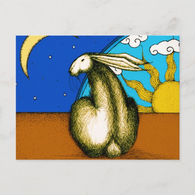 CELESTIAL BUNNY POSTCARD (Front)