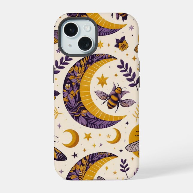 Celestial Buzz iPhone 15 Case (Back)