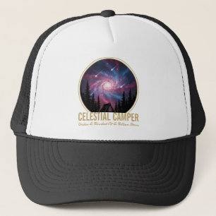 Celestial Camper Galaxy Night Scene Trucker Hat