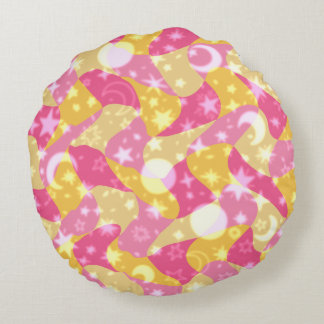 Celestial Candy Swirl Round Cushion