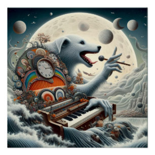 Celestial Canis Pianist Poster