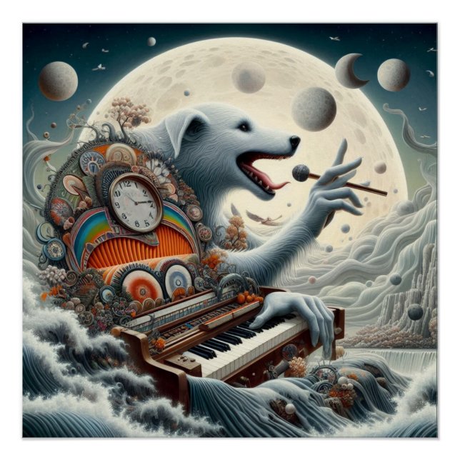 Celestial Canis Pianist Poster (Front)