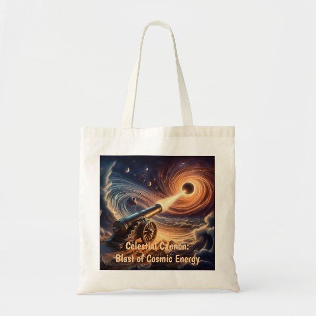 Celestial Cannon: Blast of Cosmic Energy Tote Bag (Front)