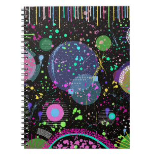Celestial Celebrations: Maximalist Abstract Art  Notebook