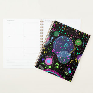 Celestial Celebrations: Maximalist Abstract Art Planner