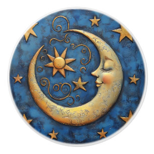 Celestial  ceramic knob