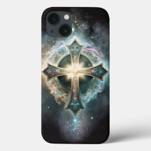 Celestial Christian Cross iPhone 13 Case