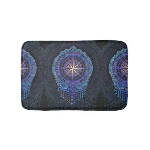 Celestial Compass Mandala Bath Mat