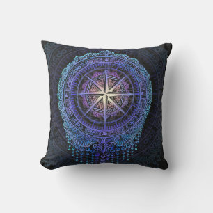 Celestial Compass Mandala Cushion