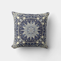 Celestial Compass Mandala Star Pattern Art