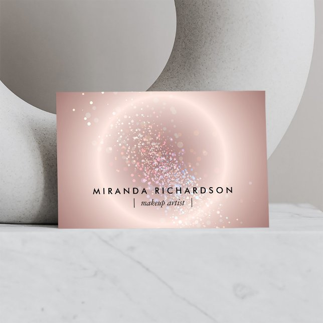 Celestial Confetti Glow Pink Business Card (Creator Uploaded)