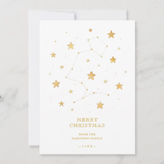 Celestial Constellation Christmas White TMF26 Holiday Card