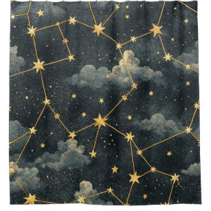 Celestial Constellation Star Pattern (1) Shower Curtain