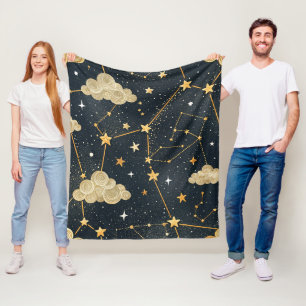 Celestial Constellation Star Pattern (2) Fleece Blanket