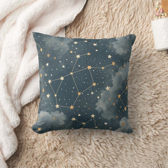 Celestial Constellation Star Pattern (4) Cushion (Blanket)