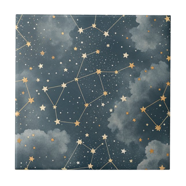 Celestial Constellation Star Pattern (5) Tile (Front)