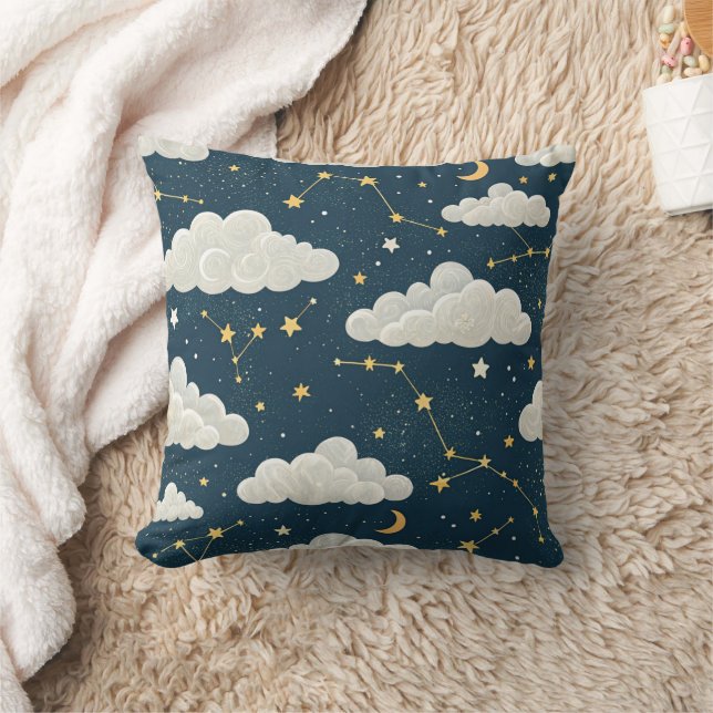Celestial Constellation Star Pattern (6) Cushion (Blanket)