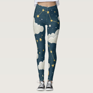 Celestial Constellation Star Pattern (6) Leggings