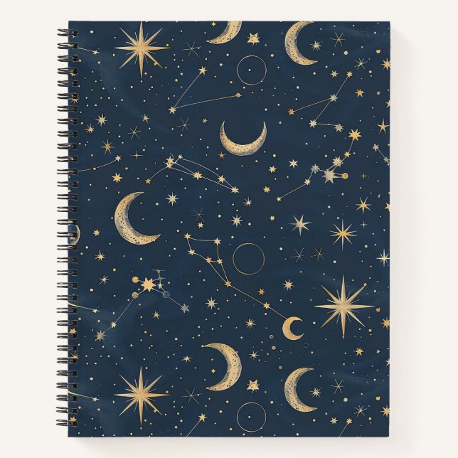 Celestial Constellation - Starry Night (1) Notebook (Front)