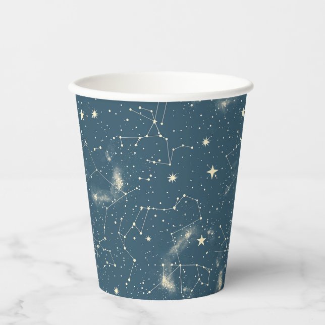 Celestial Constellation - Starry Night (1) Paper Cups (Front)