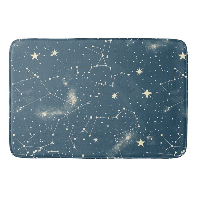 Celestial Constellation - Starry Night (2) Bath Mat (Front)